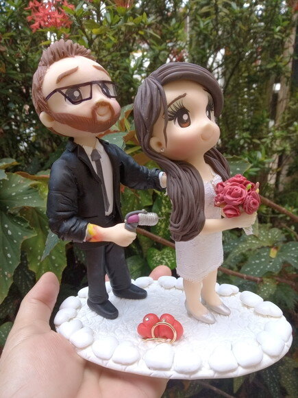 Noivinhos Personalizados Em Biscuit Casamento Civil