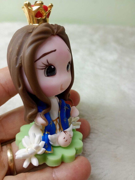 Nossa Senhora de Aparecida em Biscuit para Oratório