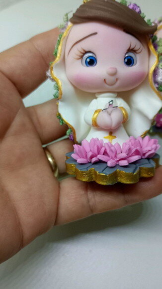 Nossa Senhora de Fátima em Biscuit para Oratório