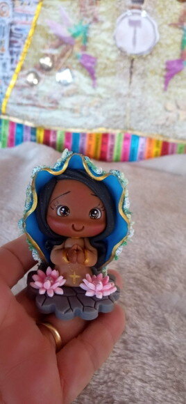 Nossa Senhora de Aparecida em Biscuit para Oratório