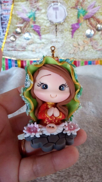 Nossa Senhora de Guadalupe em Biscuit para Oratório