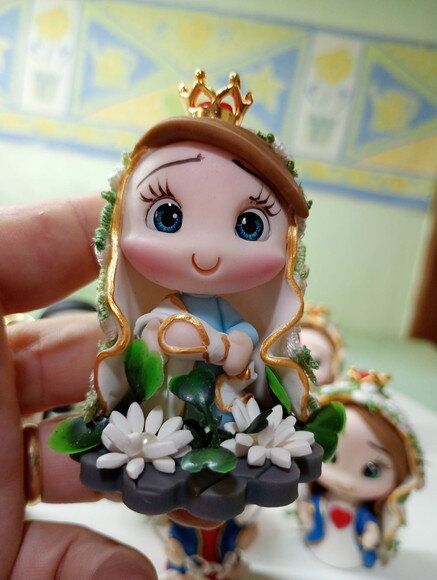 Nossa Senhora de Nazaré em Biscuit para Oratório