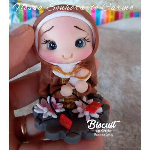 Nossa Senhora do Carmo de Biscuit para Oratório