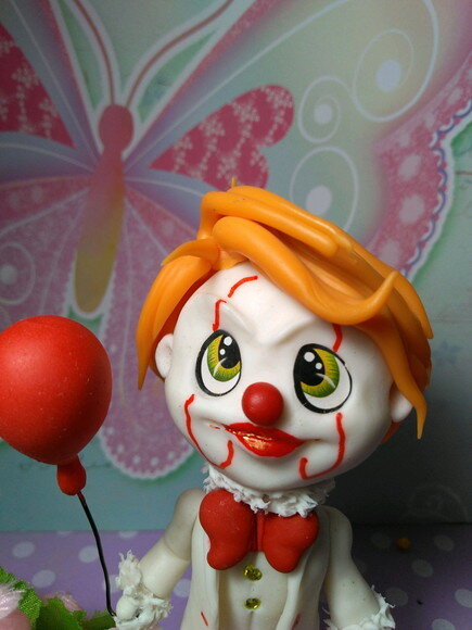 Palhaço It Em Biscuit Mini Escultura