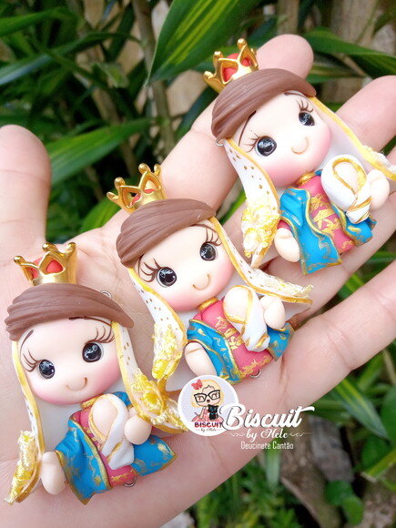 Pingentes Nossa Senhora do Amparo em Biscuit