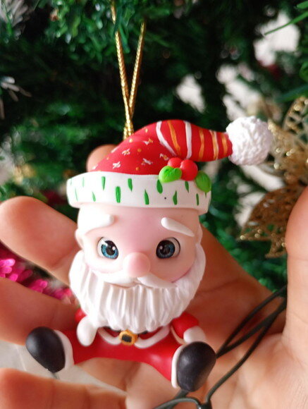 Pingentes Papai Noel em Biscuit