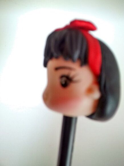 Ponteira de Lápis Branca de Neve em Biscuit