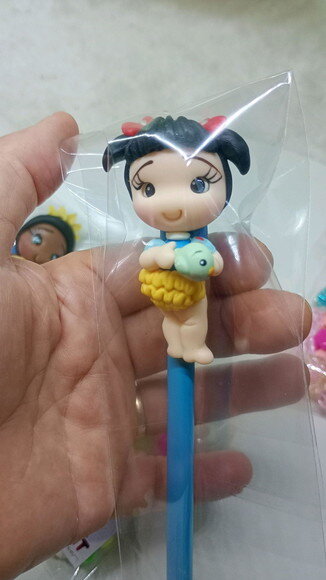 Ponteira de Lápis Princesa Branca de Neve em Biscuit