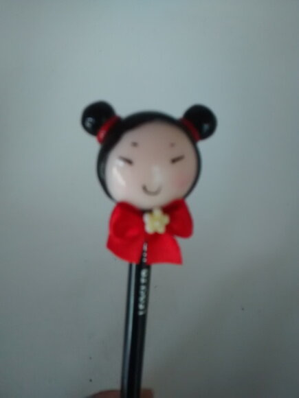 Ponteira de Lápis Pucca em Biscuit