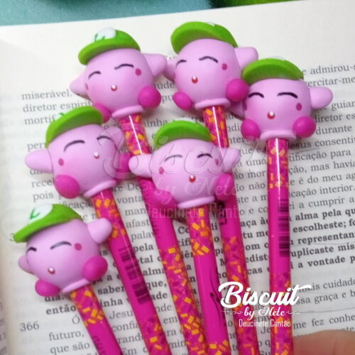 Ponteira de Lápis Turma do Mário Bros em Biscuit.