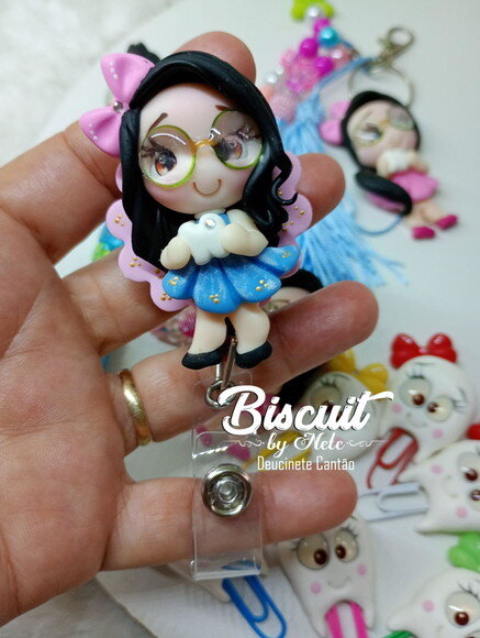 Porta Crachá Odonto em Biscuit