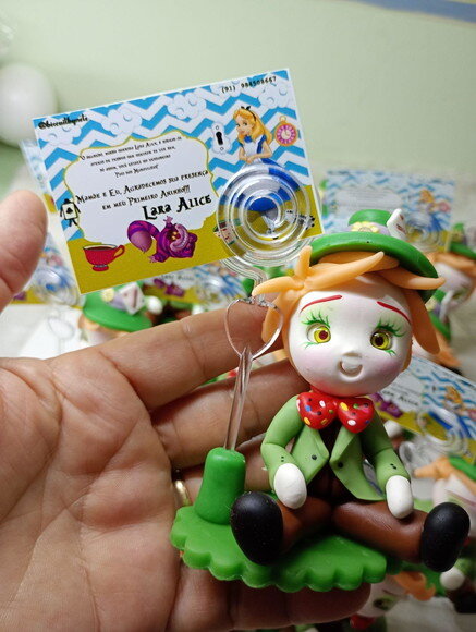 Porta Recado Chapeleiro Maluco da Alice em Biscuit