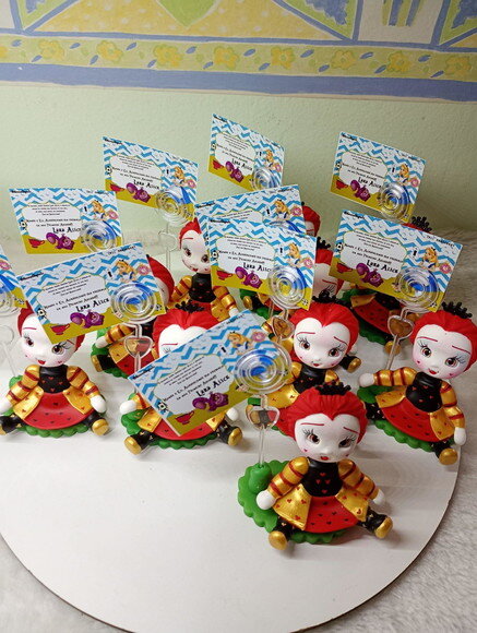 Porta Recado Rainha de Copas da Alice em Biscuit