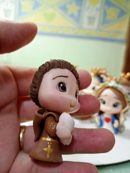 Santo Antônio em Biscuit para Oratório