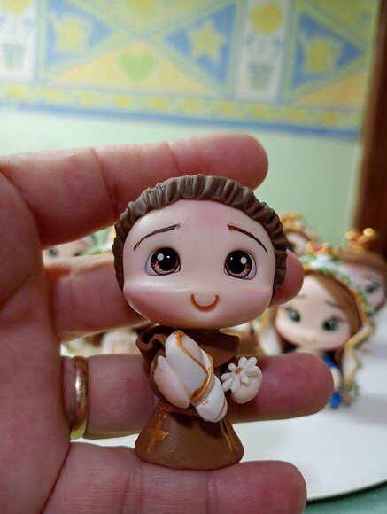 Santo Antônio em Biscuit para Oratório