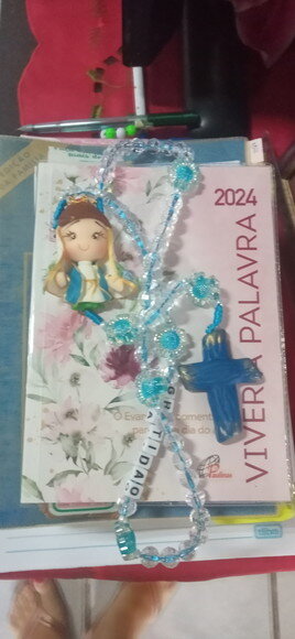 Terço Nossa Senhora das Graças em Biscuit com Nome