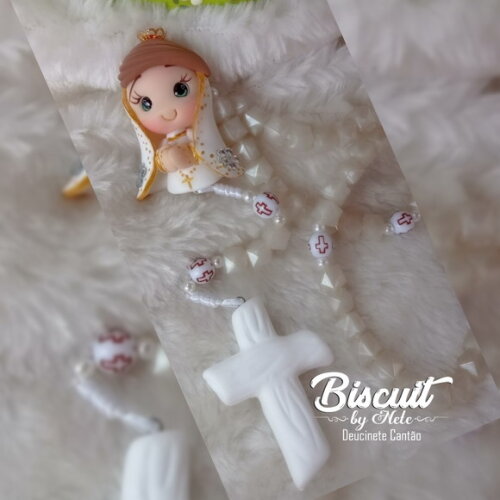 Terço Nossa Senhora de Fátima em Biscuit