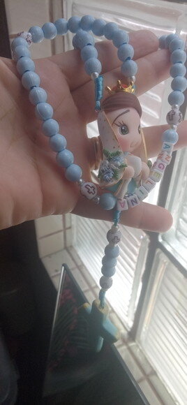 Terço Nossa Senhora de Nazaré Azul com Nome