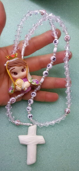 Terço Nossa Senhora de Nazaré Rosa com Nome
