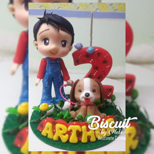 Topo de Bento e Totó em Biscuit
