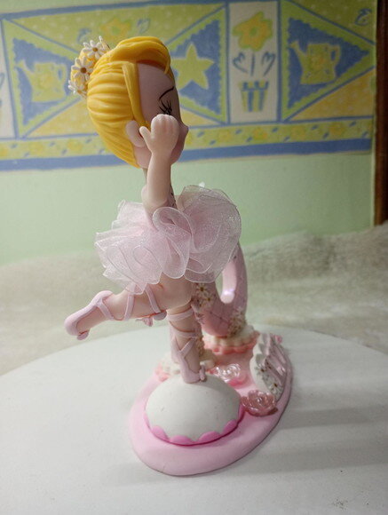 Topo de Bolo Bailarina em Biscuit