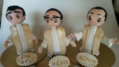 Topo de Bolo Diácono Personalizado em Biscuit