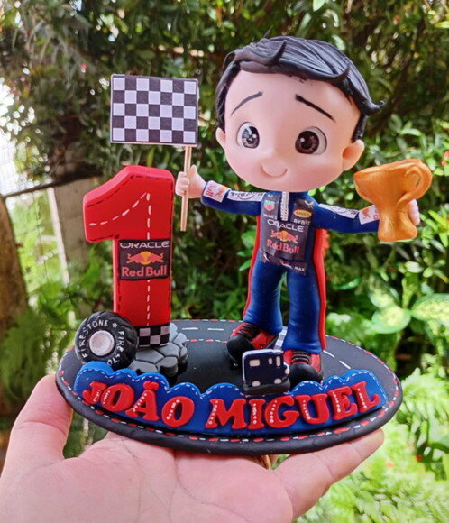 Topo de Bolo Fórmula 1 em Biscuit