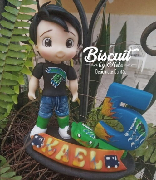 Topo de Bolo Hot Wheels em Biscuit