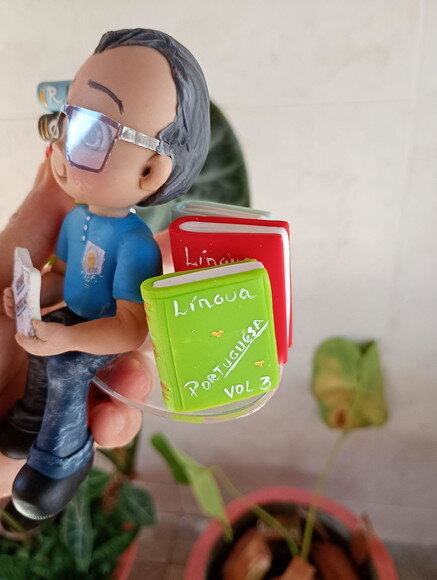 Topo de Bolo Personalizado Professor em Biscuit