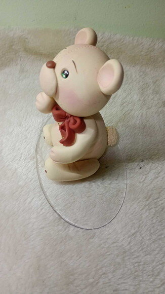 Topo de Bolo Ursinho em Biscuit