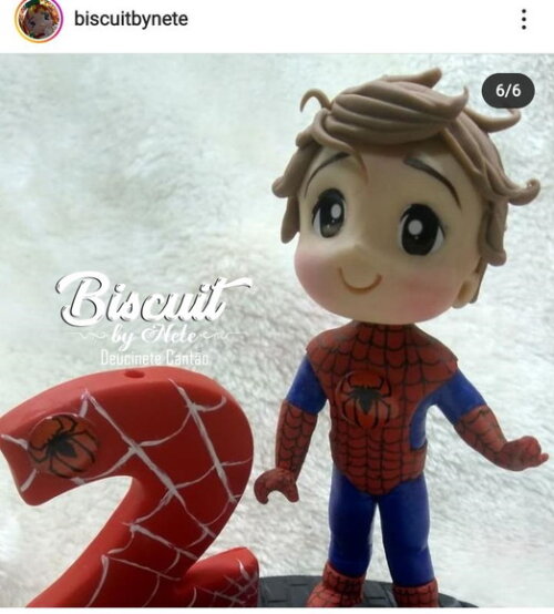 Topo Homem Aranha de Biscuit