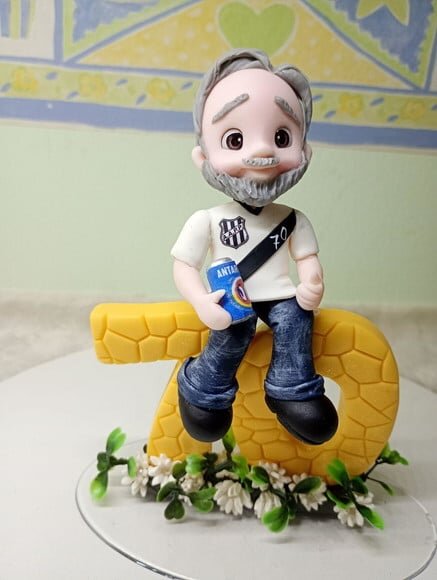 Topo Vovô 70 Anos em Biscuit
