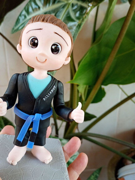 Toy Colecionável Lutador de Jiu-jitsu em Biscuit