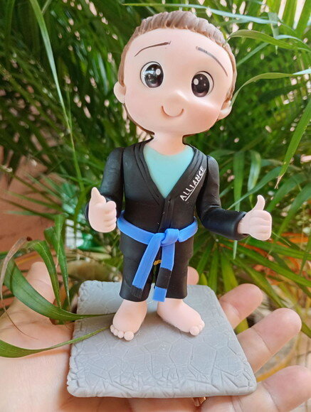 Toy Colecionável Lutador de Jiu-jitsu em Biscuit
