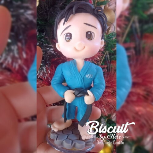 Toy Colecionável Lutador de Jiu-jitsu em Biscuit