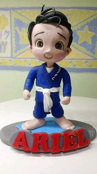 Toy Colecionável Lutador de Judô em Biscuit