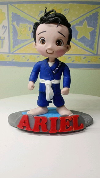 Toy Colecionável Lutador de Judô em Biscuit