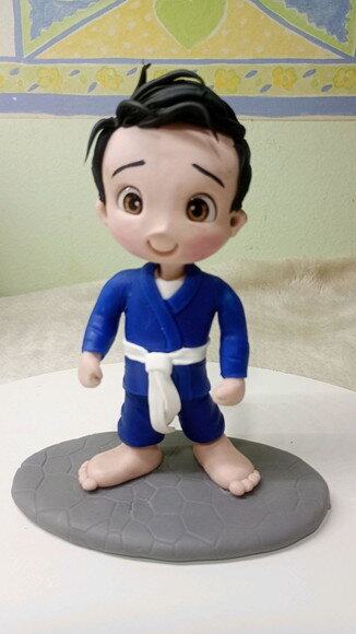Toy Colecionável Lutador de Judô em Biscuit