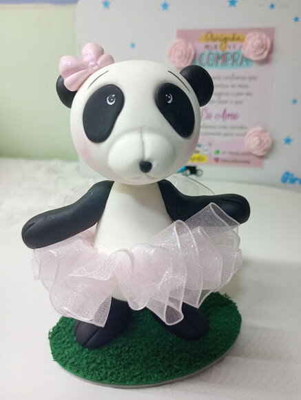 Toy Colecionável Panda Bailarina em Biscuit.