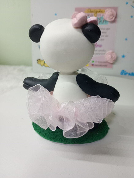 Toy Colecionável Panda Bailarina em Biscuit.