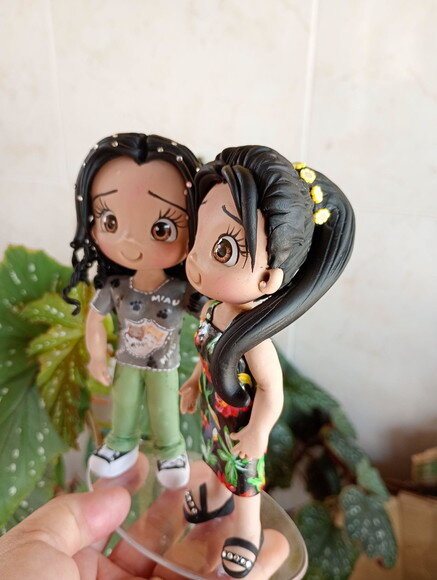 Toy Mãe e Filha em Biscuit