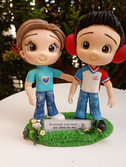 Toy Mãe e Filho em Biscuit