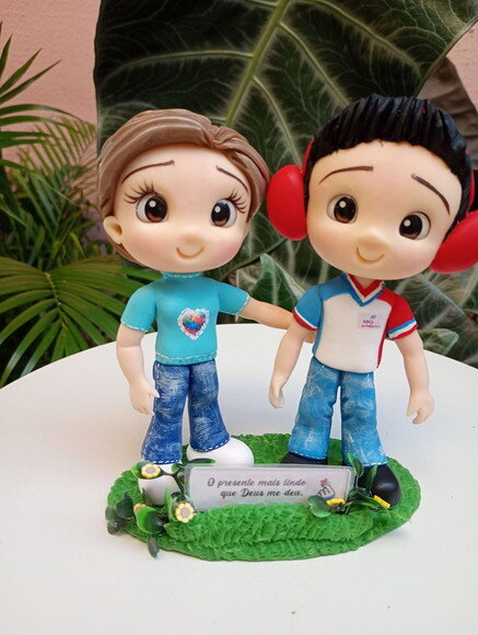 Toy Mãe e Filho em Biscuit
