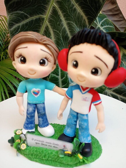 Toy Mãe e Filho em Biscuit
