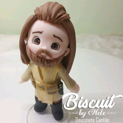 Toy Star Wars Qui Gon Jin em Biscuit