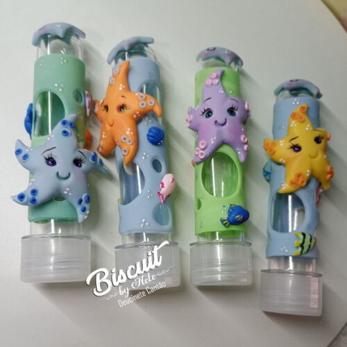 Tubetes Fundo do Mar em Biscuit (10 cm