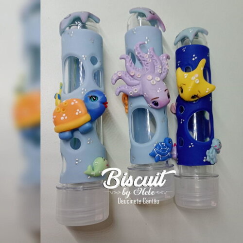 Tubetes Fundo do Mar em Biscuit (10 cm
