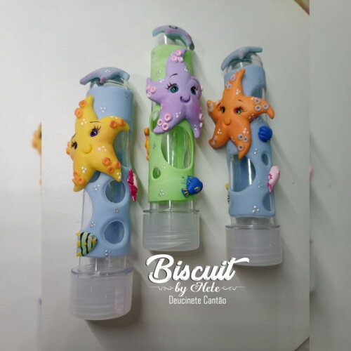 Tubetes Fundo do Mar em Biscuit (10 cm