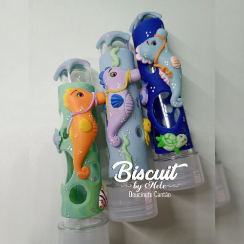 Tubetes Fundo do Mar em Biscuit (10 cm