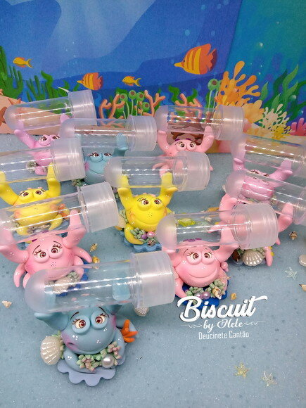 Tubetes Fundo do Mar em Biscuit (8 Cm)